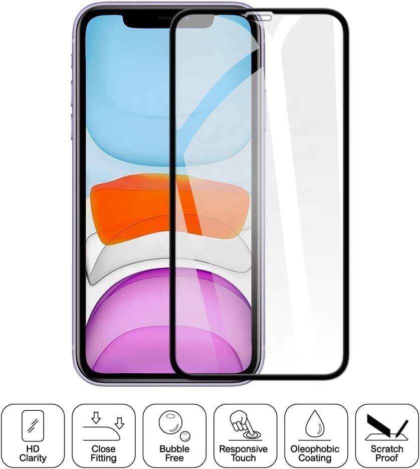 iPhone Ekran Koruyucu Tam Kapsamlı Koruyucu Cam Slim Fit 2 Adet (iPhone 16 Plus)