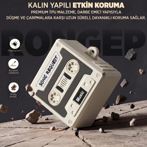 Galaxy Buds 4 Pro/Buds 4 için Kılıf 80'ler/90'lar Temalı Galaxy Buds4 Kulaklık Kılıfı Tam Koruma Sağlayan Retro Kaset Desenli Buds 4 Pro Kılıf (Akustik)