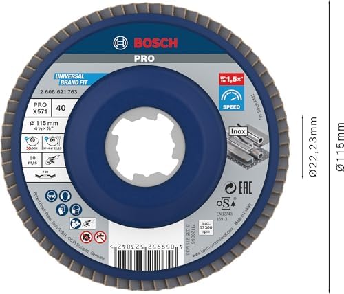 Professional Accessories 115 mm X-LOCK Yelpaze Taşlama Diski BfM Fibertragp