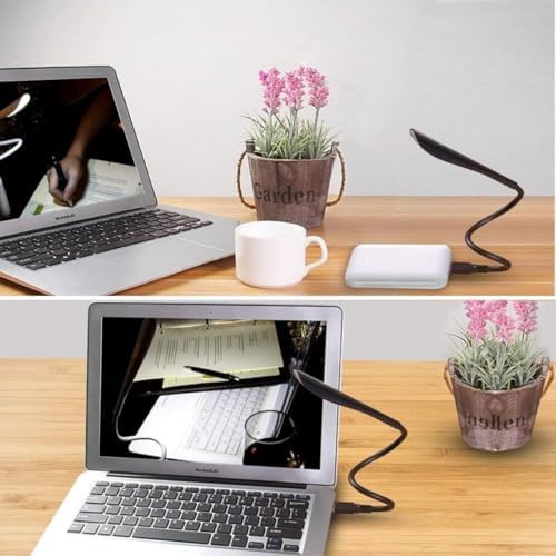 USB Girişli 14 Ledli 3 Kademeli Dokunmatik MasaKitap Okuma Lambası Ledi Siyah