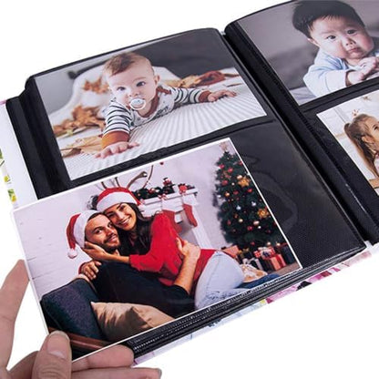 RS306 Fotoğraf Albümü 10x15cm 200 Fotoğraf Kapasiteli Çiçekler Desenli Lüks Albüm