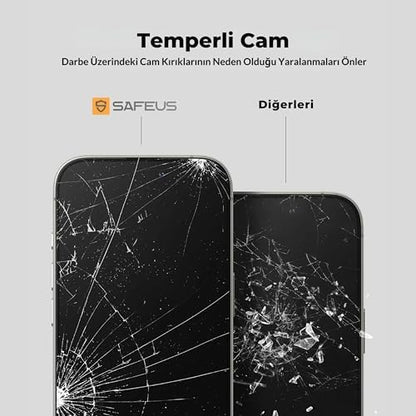 Tam Kaplayan Parmak İzi Bırakmayan Safir Ekran Koruyucu Cam, iPhone 13 İle Uyumlu