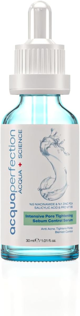 Acqua Perfection Sivilce Önleyici, Siyah Nokta ve Gözenek Karşıtı Arındırıcı Cilt Bariyeri Güçlendirici Bakım Serumu (%5 Niacinamide +%1 Zinc) 30ml, Akneli, Yağlı Ciltler için Sebum Dengeleyici