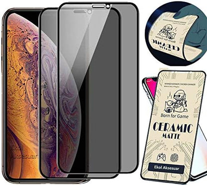 Apple iPhone 11/XR Mat Seramik Nano 9D Ekran Tam Kaplayan Kavisli Kırılmaz Cam İnce Ekran Koruyucu (Anti Parmak İzi)
