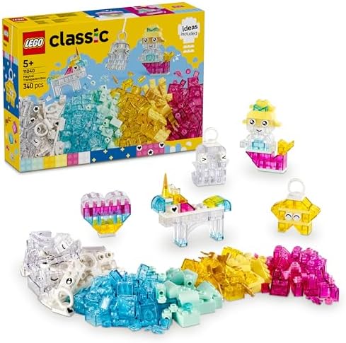 Classical Saydam Kutu 11040 – 5 Yaş ve Üzeri Kız ve Erkek Çocuklar için, Ejderha, ve Daha Fazla Mini Figür İçeren Renkli Yapım Parçaları ve Askı Parçaları Yapım Seti (340 Parça)