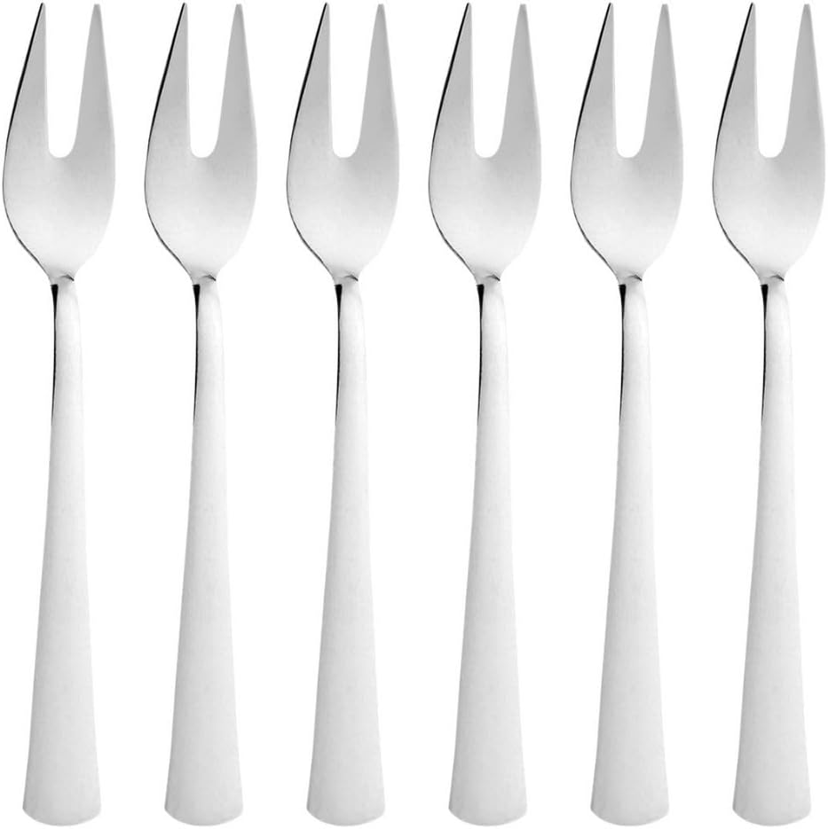 Limon ve Fondü Çatalı Seti, Çelik, 11 cm, Gümüş Metalik, 6 Parça