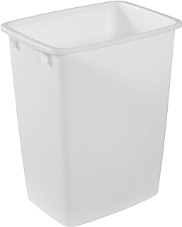 Rubbermaid Küçük Mutfak Banyo Çöp Kovası, Lavabo Altı Çöp Sepeti, Plastik, Beyaz, 9 Galon