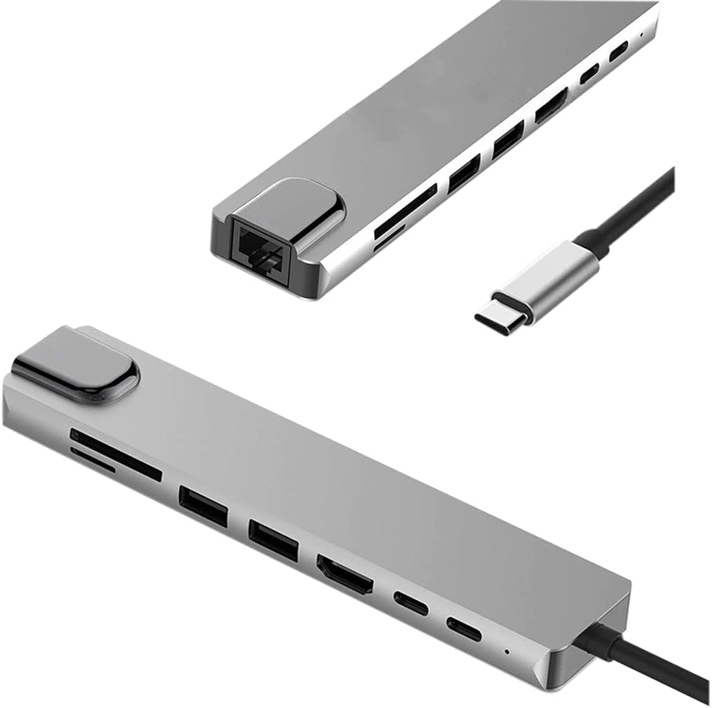 CF10 Macbook Uyumlu Type-C™ To 4K HDMI 2* Type-C 2* USB 3.0 Ethernet Lan 2* SD 8IN1 Çevirici Hub Adaptör