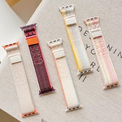 Apple Watch Uyumlu Nylon Loop Kumaş Kordon - 49mm/46mm/45mm/44mm/42mm/41mm/40mm/38mm Uyumlu - Apple Watch SE & Ultra 3/2/1 & Series 11-1