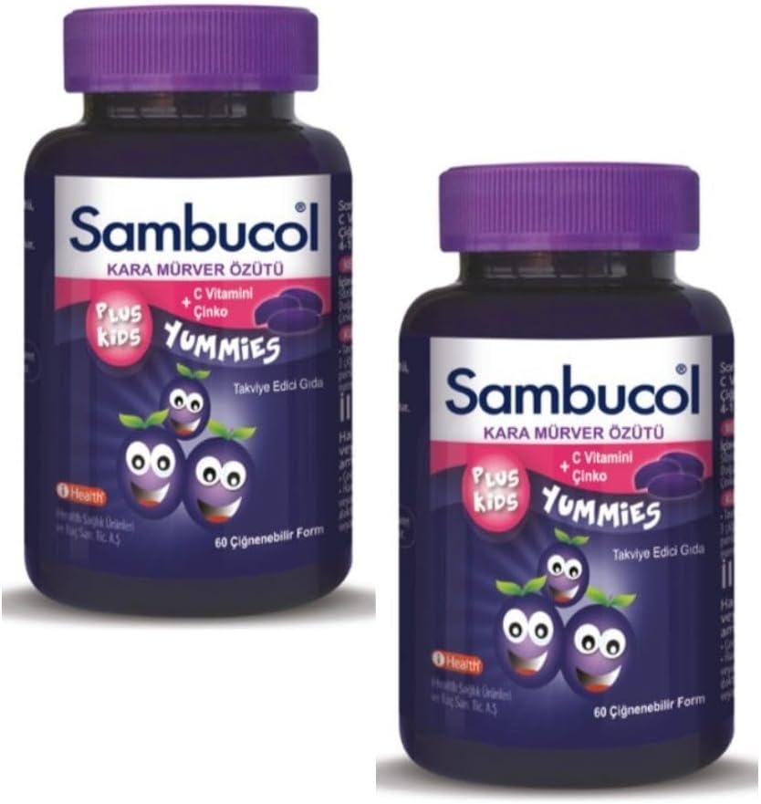 Sambucol Plus Kids Yummies Kara Mürver 60 Adet 2'li