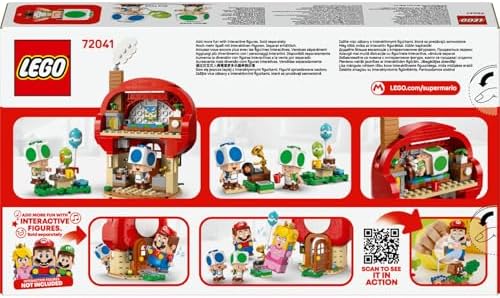 Super Mario Toad Evinde Parti 72041 – 7 Yaş ve Üzeri Çocuklar İçin Parti Temalı Yaratıcı Oyuncak Yapım Seti, Eğlenceli Oyun Deneyimi ve Hediye Fikri, Koleksiyonluk Model (276 Parça)