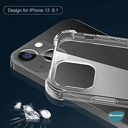 Apple iPhone 13 için Kılıf Shock Absorbing Şeffaf [iPhone 13 ile Uyumlu Kılıf - Şeffaf]