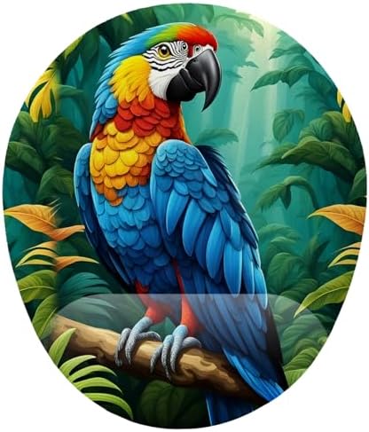 Papağan Desenli Bilek Destekli Mouse Pad