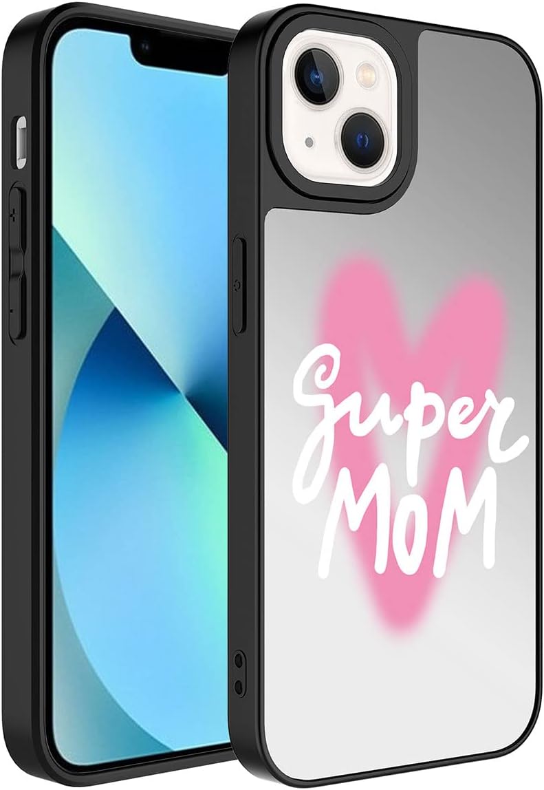 ile uyumlu 13 Kılıf Aynalı Desenli Kamera Korumalı Parlak Mirror Kapak Süper Anne