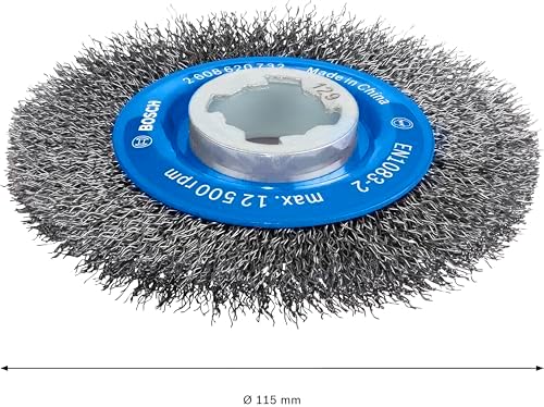 Professional Accessories cam fırçası, dalgalı tel Clean (metal için, X-LOCK, Ø 115 mm, tel kalınlığı 0,3 mm)