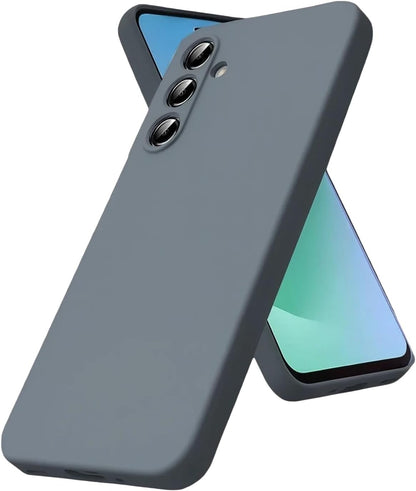 & AKSESUAR Galaxy S25 Fe ile Uyumlu İçi Kadife Kamera Korumalı Lansman Silikon Kılıf İnce Yapılı Tam Koruma Sağlayan Kamera Korumalı Kılıf (Gri)