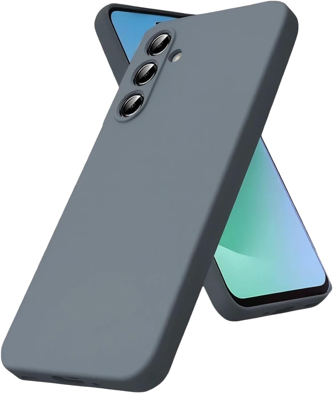 & AKSESUAR Galaxy S25 Fe ile Uyumlu İçi Kadife Kamera Korumalı Lansman Silikon Kılıf İnce Yapılı Tam Koruma Sağlayan Kamera Korumalı Kılıf (Gri)