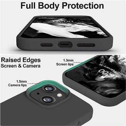 iPhone 15 ile Uyumlu İçi Kadife Lansman Silikon Kılıf – Kamera Korumalı, Darbe Emici, Premium Yumuşak Kapak Siyah