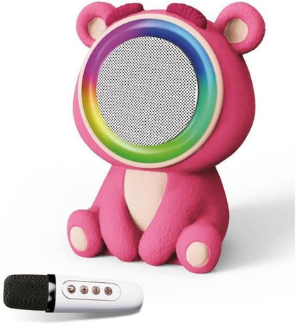 20W 2400 Mah Karaoke Mikrofonlu Ayıcık Bluetooth Haparlör BTS-253