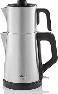 Arzum AR3129 Deminde Çay Makinesi 1800W, 1 L Demlik Kapasitesi, Inox