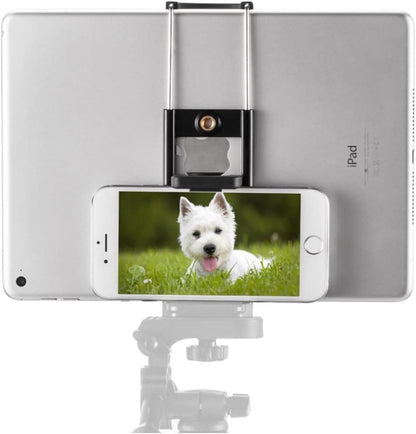 Coverzone Tablet Tutucu 2in1 Telefon Tutucu Başlık Standart Vidalı Tüm Tripodlara Uyumlu Universal Yatay Dikey Kullanım P58