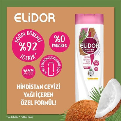 Doğanın Enerjisi Saç Bakım Şampuanı Hindistan Cevizi Yağı Onarıcı & Yıpranma Karşıtı 400 ml