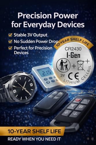 I-Gen Batteries CR2430 Lityum Düğme Pil 3V CR2430