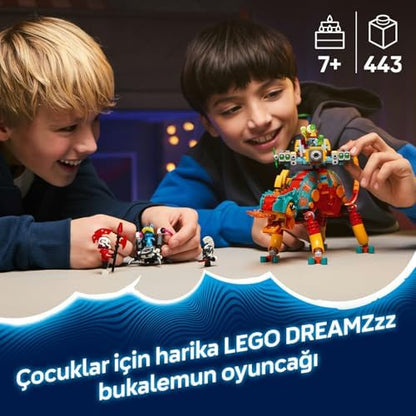 Mateo’nun Ateş Bukalemunu 71492-7 Yaş Üzeri Kız ve Erkek Çocuklar için Mateo ve Zero Minifigürleri ve, Z-Blob ve Sibercik Figürleri İçeren Yaratıcı Oyuncak Yapım Seti (443 Parça)