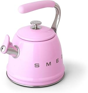 SMEG 50's Style Pembe Set Üstü Islıklı Kettle 2.3 Lt