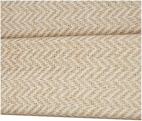 Deco 79 Keten Kumaş Dekoratif Kutu Chevron Desenli Kitap Saklama Kitabı Şekilli Kutular Krem Vurgulu, 4'lü Dekoratif Hatıra Kutusu Seti 38,1 cm, 30,4 cm, 9 cm, 15,2 cm Y, Bej