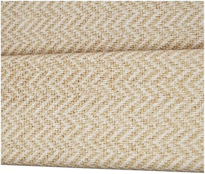 Deco 79 Keten Kumaş Dekoratif Kutu Chevron Desenli Kitap Saklama Kitabı Şekilli Kutular Krem Vurgulu, 4'lü Dekoratif Hatıra Kutusu Seti 38,1 cm, 30,4 cm, 9 cm, 15,2 cm Y, Bej