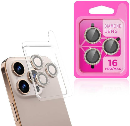ZORE İle Uyumlu 16 Pro 16 Pro Max CL-06 Kamera Lens Koruyucu Titanyum