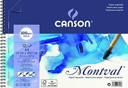 Montval Eskiz ve Resim Defteri, Spiralli, 12 Sayfa, A4, 300G