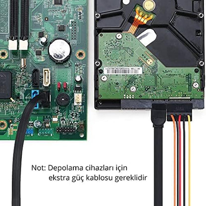 90 Derece Sata 3.0 Disk Kablosu 50 cm