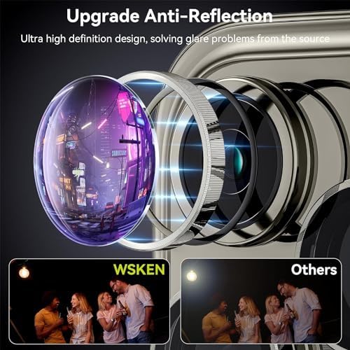 Merwish Apple iPhone 15 Pro Max ve iPhone 15 Pro için Kamera Lens Koruyucu Ultra İnce Yüksek Kaliteli Cam 3 Adet (Naturel Titanyum)