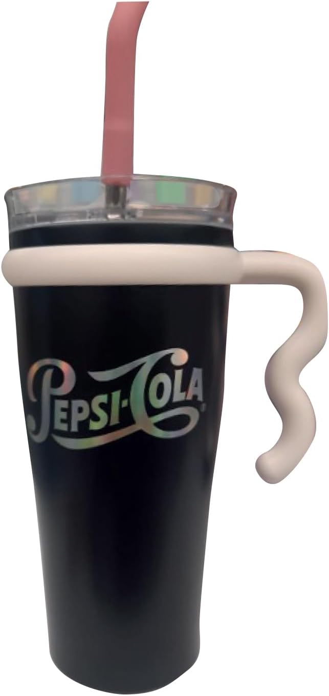 Trendix Çelik İçli Termos Bardak 1000 Ml Siyah Pepsi Kola