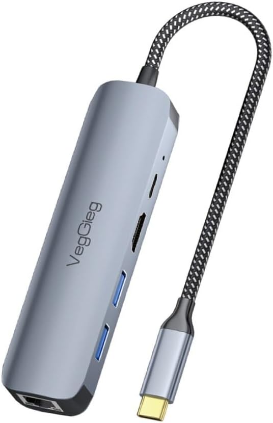 Type-C PD 100W 5 Portlu 4K 60Hz HDMI Gigabit Ethernet USB 3.0 Çoklayıcı Hub
