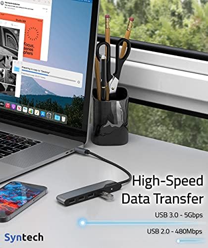 USB C - USB Hub 4 Bağlantı Noktası, Tip C - USB 3.0 Hub, USB C - USB Adaptörü (USB 2.0), Thunderbolt 3 - USB Hub Thunderbolt 4 MacBook Pro, iPad Pro, iMac, Surface ile Uyumlu