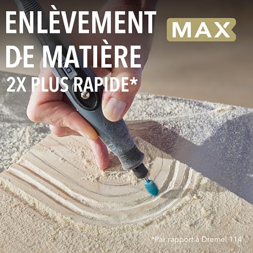 MAX High Performance Power Carving Bit (9953), paslanmaz çelik malzeme, 9,5 mm genişliğinde "alev", ahşap, plastik, EVA köpük ve kauçuk oymak için. Dremel MAX Life parçası