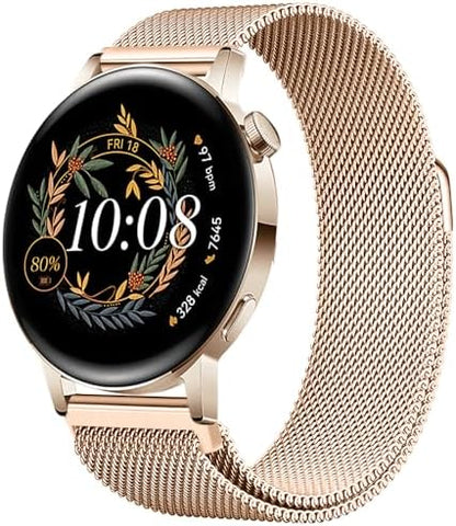 Sneezy Watch GT3 42mm GT2 42mm Uyumlu Kordon Manyetik Milanese Loop Metal Kordon