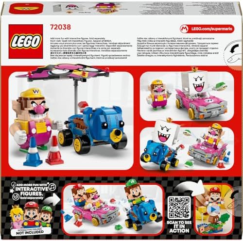 Super Mario: Mario Kart – Wario ve Boo 72038 – 8+ Yaş Çocuklar için Wario ve Boo Figürleri ile İki Kartlı Yaratıcı Oyuncak Yapım Seti, Eğlenceli Hediye Fikri ve Oyun Deneyimi (512P)