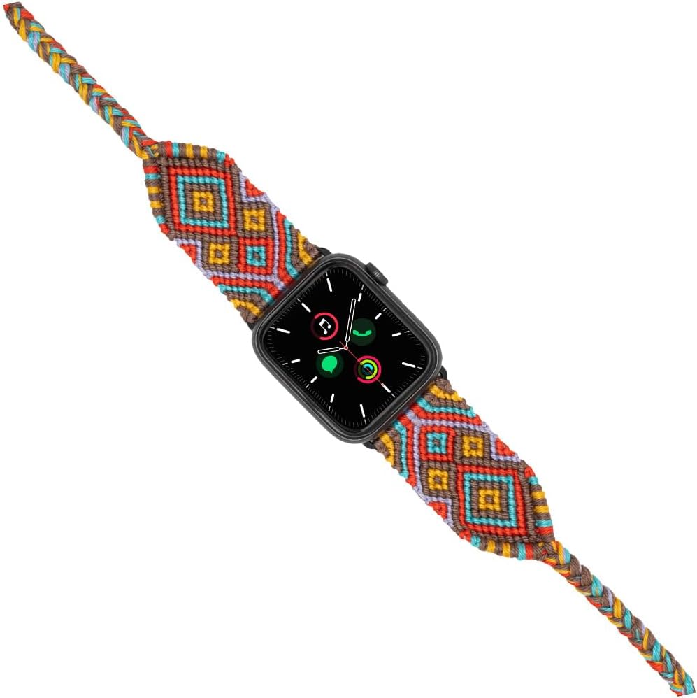 Hippi Etnich Silver 42-44-45-49 mm Smart Watch Braided Band