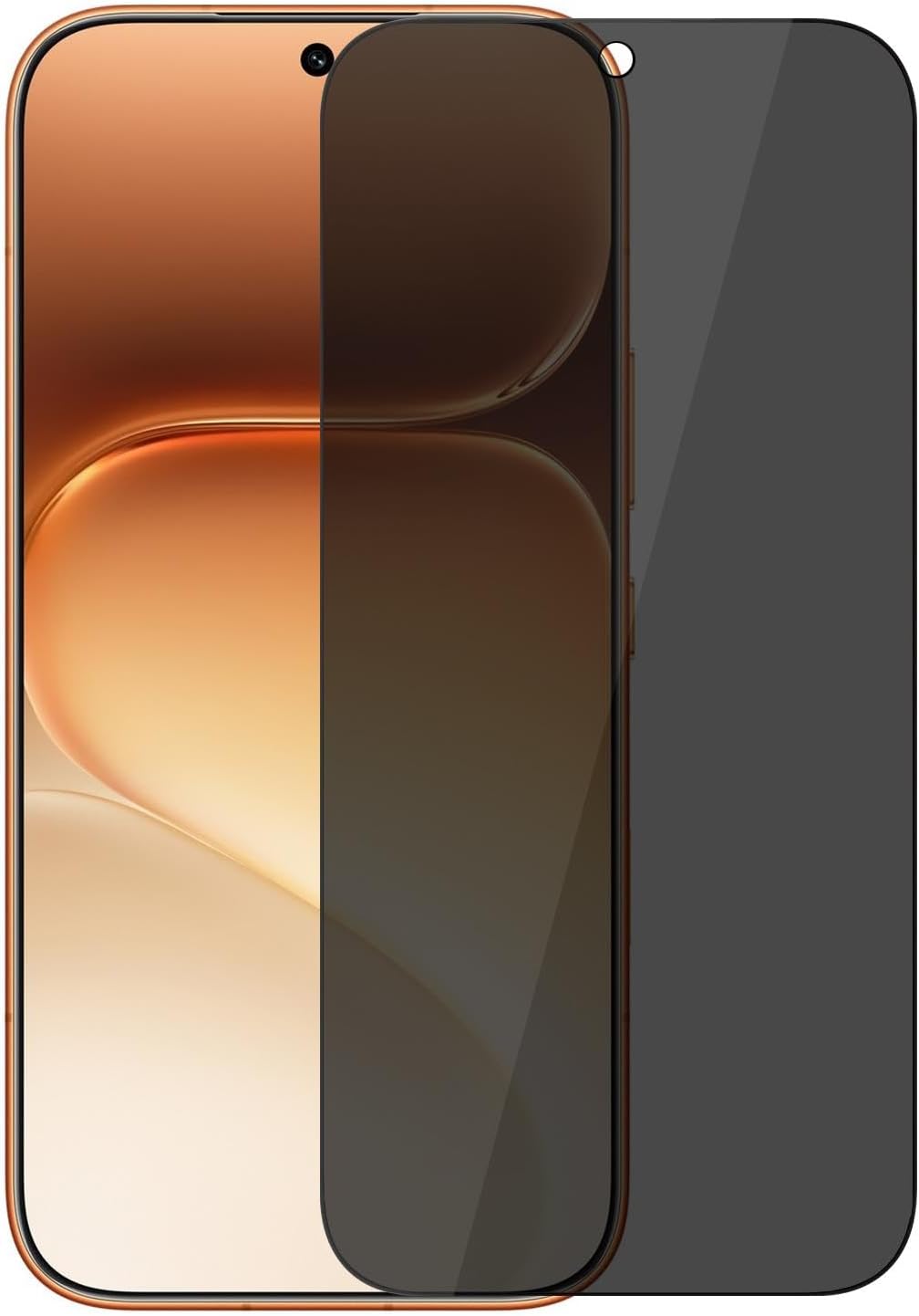 Honor 600 Pro 5G için Privacy 5D Gizlilik Filtreli Cam Ekran Koruyucu Siyah