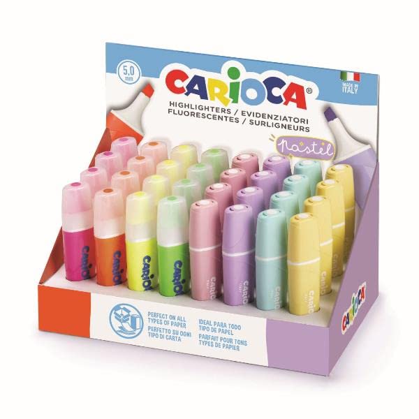 CARİOCA PASTEL+FOSFORLU İŞARETLEME KALEMİ 32Lİ STAND 8 RENK