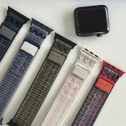 Apple Watch Uyumlu Nylon Loop Kumaş Kordon - 49mm/46mm/45mm/44mm/42mm/41mm/40mm/38mm Uyumlu - Apple Watch SE & Ultra 3/2/1 & Series 11-1