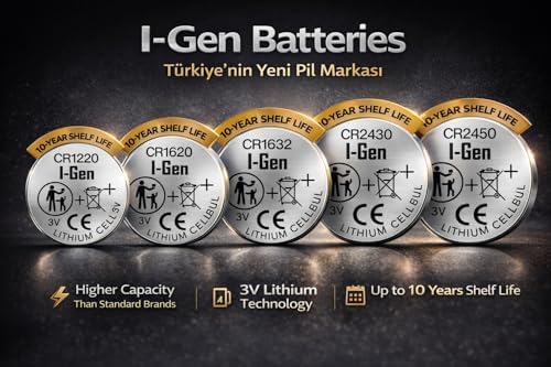 I-Gen Batteries CR2430 Lityum Düğme Pil 3V CR2430