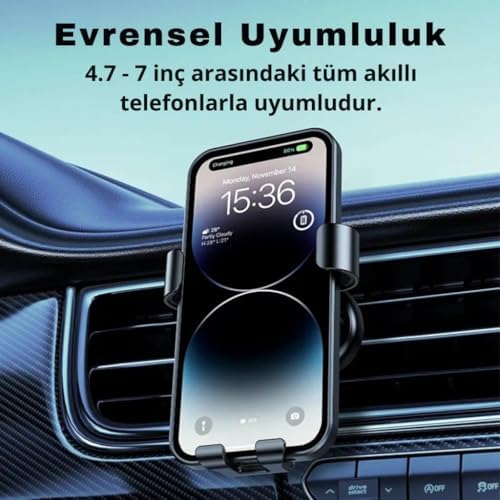 Metal Age Sarsılmaz Havalandırma İçin Ayarlanabilir Metal Araç İçi Telefon Tutucu Araç Tutucu