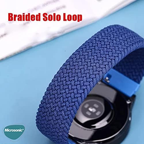 Amazfit GTR 2 Sport 47mm Kordon, (Medium Size, 155mm) Braided Solo Loop Band (Amazfit GTR 2 Sport ile Uyumlu Kordon, Akıllı Saat Kayışı)