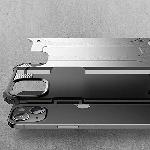 Apple iPhone 13 Mini ile Uyumlu Kılıf Çİft Katman Koruyucu Crash Military Tank Kılıf - Kırmızı