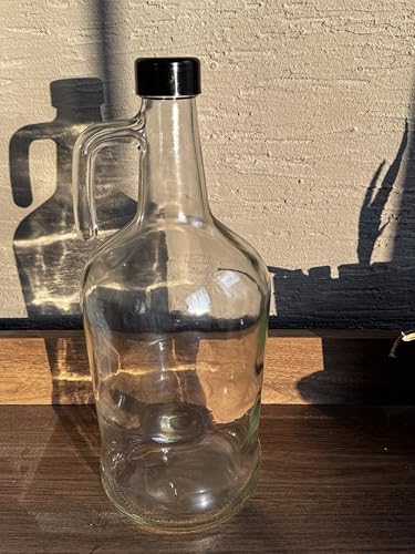 3 Litre Cam Galon Şişe-Sürahi – Sızdırmaz Kapaklı, Geniş Ağızlı Saklama Kabı | Ev Yapımı İçecek, Zeytinyağı ve Sirke İçin Uygun